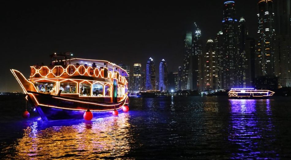 Unforgettable dubai marina dhow cruise with dinner abu dhabi trips
